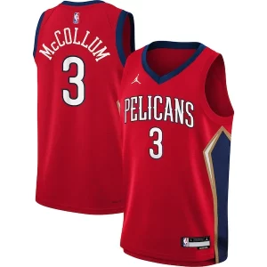 Unique C.J. McCollum New Orleans Pelicans Jordan Brand Youth Swingman Jersey Statement Edition Red