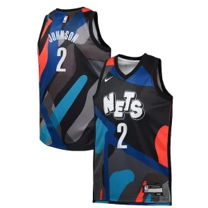 Unique Cameron Johnson Brooklyn Nets Nike Youth Swingman Replica Jersey City Edition Black
