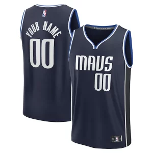 Unique Dallas Mavericks Custom Fast Break Jersey Statement Edition Navy/Blue