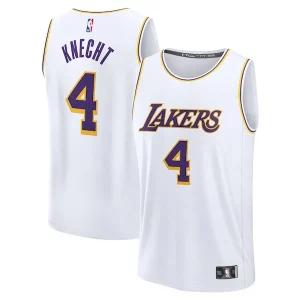 Stunning Dalton Knecht Los Angeles Lakers Fast Break Replica Player Jersey Association Edition White