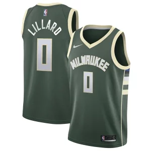 Unique Damian Lillard Milwaukee Bucks Nike Unisex Swingman Player Jersey Icon Edition Hunter Green