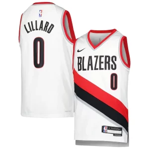 Unique Damian Lillard Portland Trail Blazers Nike Youth Swingman Jersey Association Edition White