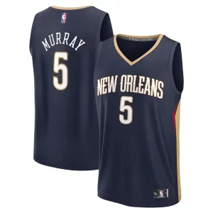 Unique Dejounte Murray New Orleans Pelicans Youth Fast Break Replica Player Jersey Icon Edition Navy