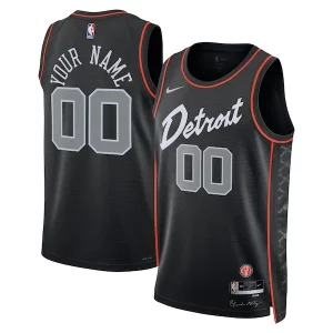 Unique Detroit Pistons Nike Unisex 2023/24 Custom Swingman Jersey Black City Edition