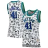 Unique Dirk Nowitzki Dallas Mavericks Women's 1998 Doodle Swingman Jersey White