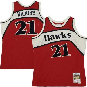 Unique Dominique Wilkins Atlanta Hawks 1986/87 Hardwood Classics Off Court Swingman Jersey Red