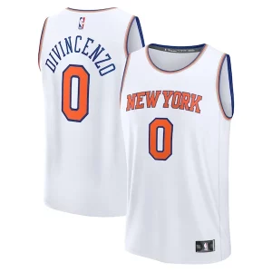 Unique Donte DiVincenzo New York Knicks Fast Break Replica Player Jersey Association Edition White