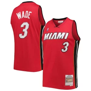 Unique Dwyane Wade Miami Heat Hardwood Classics Swingman Jersey Red