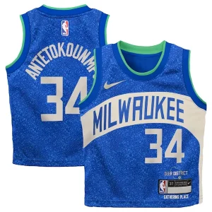 Unique Giannis Antetokounmpo Milwaukee Bucks Nike Toddler Swingman Replica Jersey City Edition Royal