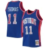 Unique Isiah Thomas Detroit Pistons 1988/89 Hardwood Classics NBA 75th Anniversary Diamond Swingman Jersey Blue