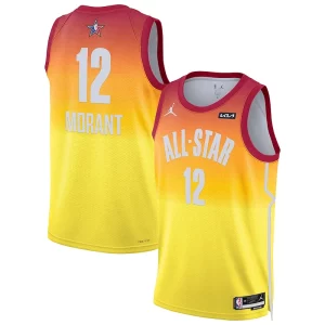 Unique Ja Morant Jordan Brand 2023 NBA All Star Game Swingman Jersey Orange