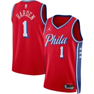 Unique James Harden Philadelphia 76ers Jordan Brand Unisex Swingman Jersey Statement Edition Red