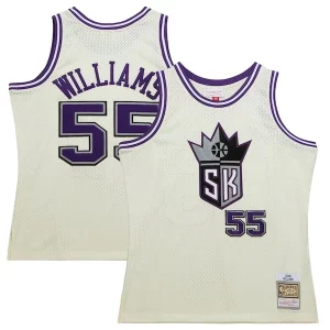 Unique Jason Williams Sacramento Kings Chainstitch Swingman Jersey Cream