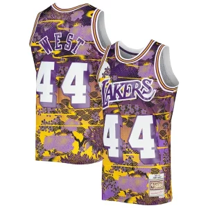 Unique Jerry West Los Angeles Lakers 1971/72 Hardwood Classics Lunar New Year Swingman Jersey Purple