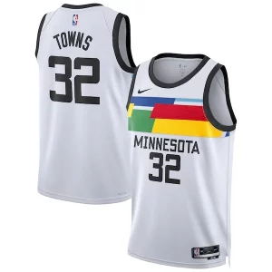 Fantastic Karl Anthony Towns Minnesota Timberwolves Nike Unisex 2022/23 Swingman Jersey City Edition White