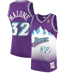 Unique Karl Malone Utah Jazz 1996/97 Hardwood Classics Swingman Jersey Purple