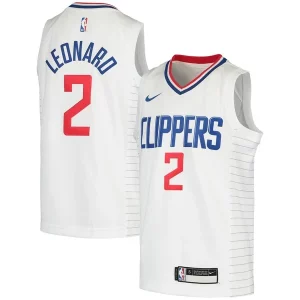 Unique Kawhi Leonard LA Clippers Nike Youth 2020/21 Swingman Jersey Association Edition White/Royal