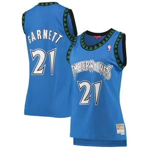 Unique Kevin Garnett Minnesota Timberwolves Women's Hardwood Classics Swingman Jersey Blue