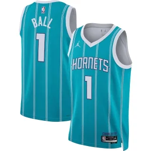 Unique LaMelo Ball Charlotte Hornets Jordan Brand Unisex Swingman Jersey Icon Edition Teal/White