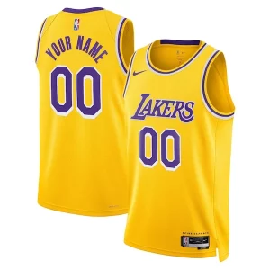 Unique Los Angeles Lakers Nike Unisex Swingman Custom Jersey Gold Icon Edition