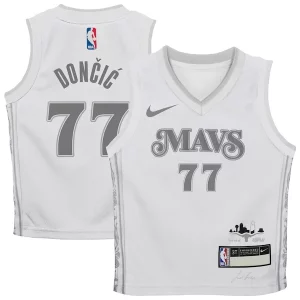 Unique Luka Dončić Dallas Mavericks Nike Preschool 2024/25 Swingman Player Jersey City Edition White