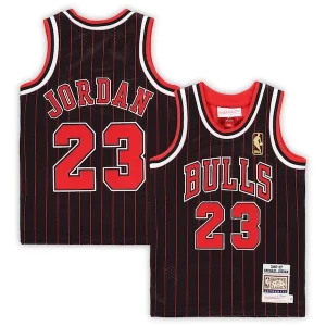 Unique Michael Jordan Chicago Bulls Toddler 1996/97 Hardwood Classics Authentic Jersey Black/Red/White