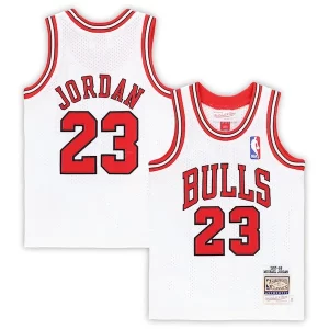 Unique Michael Jordan Chicago Bulls Toddler 1997/98 Hardwood Classics Authentic Jersey White/Black/Red