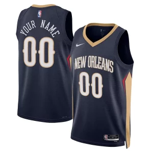Unique New Orleans Pelicans Nike Unisex 2022/23 Swingman Custom Jersey Navy Icon Edition