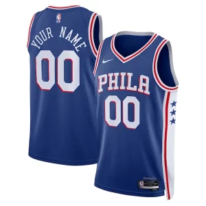 Unique Philadelphia 76ers Nike Unisex 2022/23 Swingman Custom Jersey Royal Icon Edition
