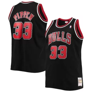 Unique Scottie Pippen Chicago Bulls Big & Tall Hardwood Classics Swingman Jersey Black/Red