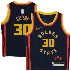 Unique Stephen Curry Golden State Warriors Nike Preschool 2024/25 Swingman Player Jersey City Edition Navy
