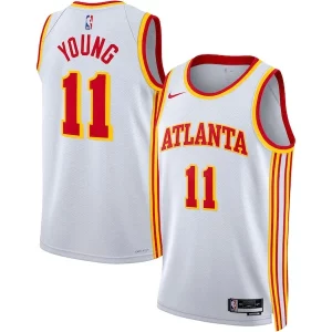 Unique Trae Young Atlanta Hawks Nike Unisex Swingman Jersey Association Edition White/Red