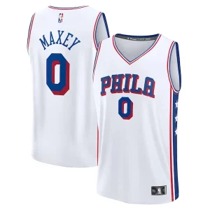 Unique Tyrese Maxey Philadelphia 76ers Youth Fast Break Replica Player Jersey Association Edition White