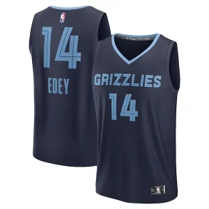 Stunning Zach Edey Memphis Grizzlies 2024 NBA Draft Fast Break Player Jersey Icon Edition Navy