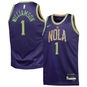 Unique Zion Williamson New Orleans Pelicans Nike Youth 2024/25 Swingman Player Jersey City Edition Purple
